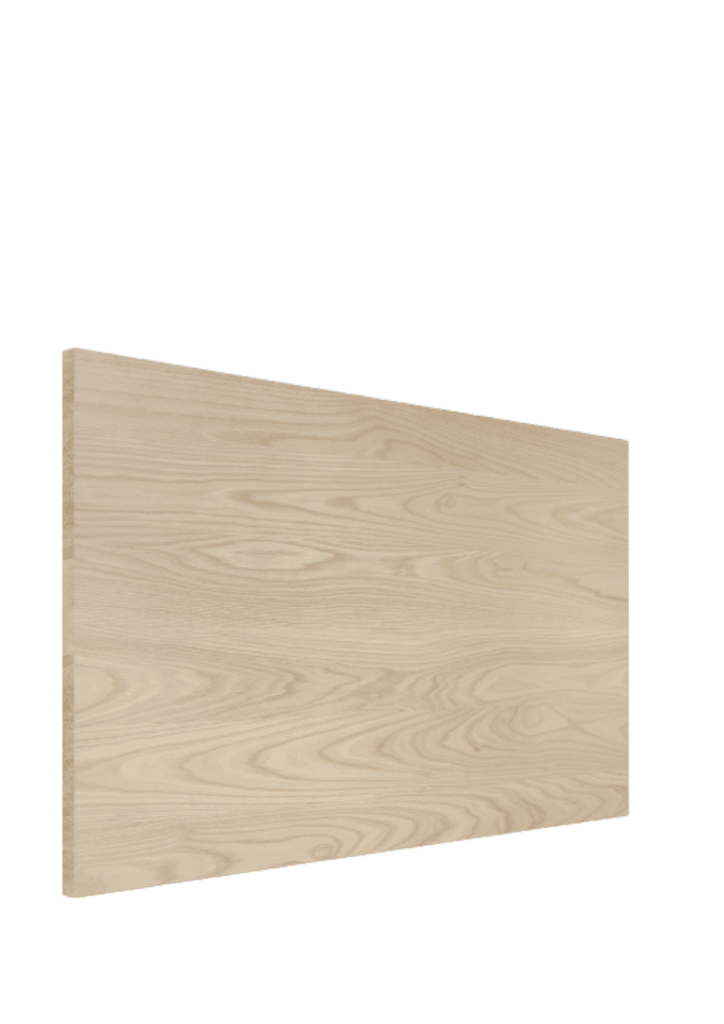 Tavola di legno chiaro con venature visibili.