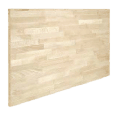 Pannello di legno chiaro con venature visibili.